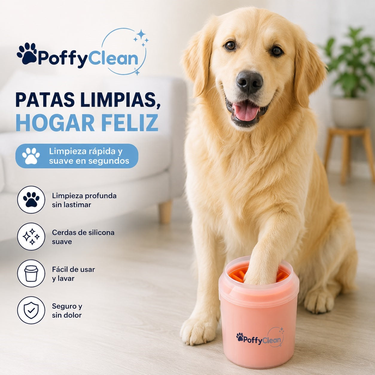 PoffyClean™ Limpiador de Patas para Perros y Gatos | Limpieza en Segundos